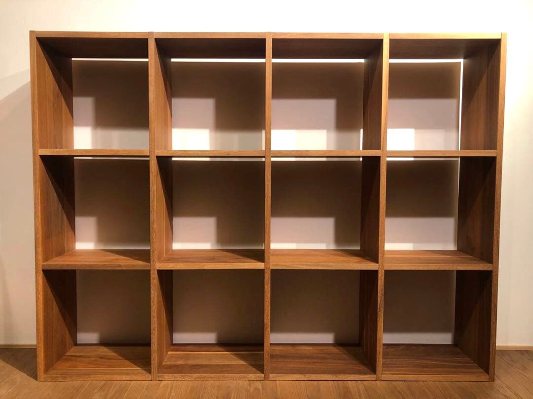 MUJI 無印良品 スタッキングシェルフ 4×3 ウォールナット仕様 ② 収納棚