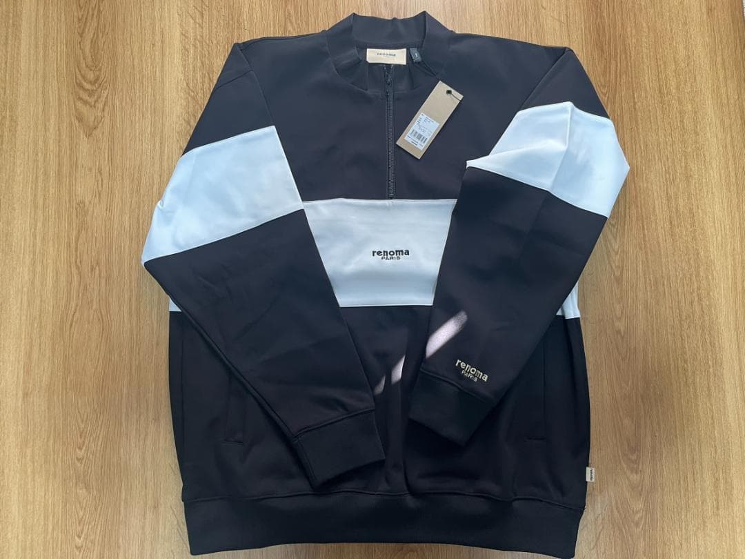 【新品未使用タグ付き】renoma ジャケット ブラック/ホワイト Lサイズ