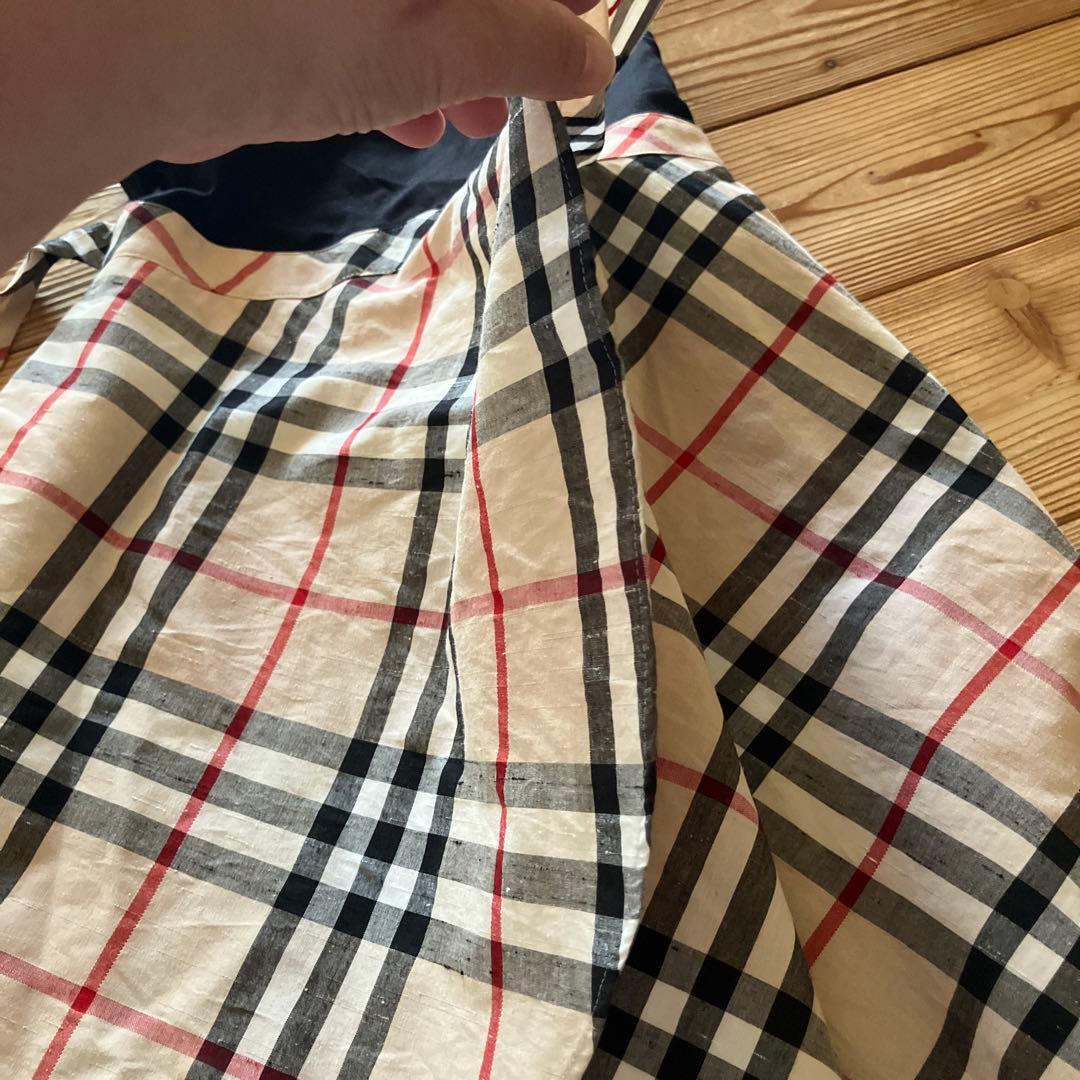 バーバリーワンピース バーバリーロンドン ベージュ リボン ワンピース 美品