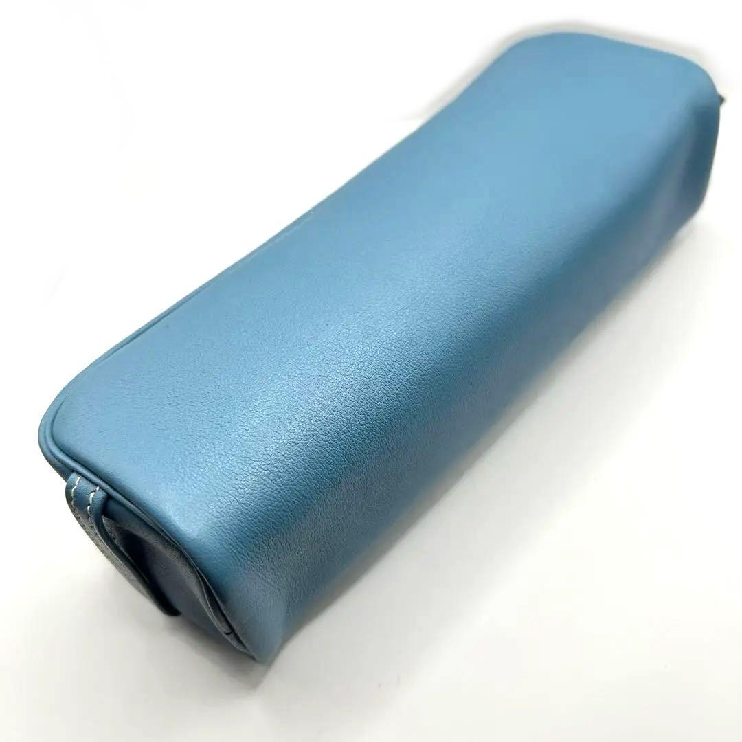 エルメス　ペンケース　ライト　ブルー　箱付き