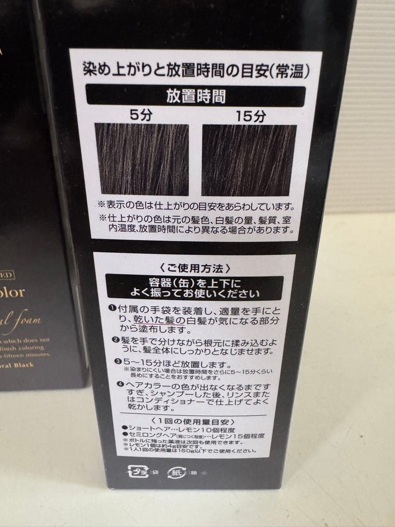 新品未使用 ヘアボーテエクラ ボタニカル エアカラーフォーム ブラック150g