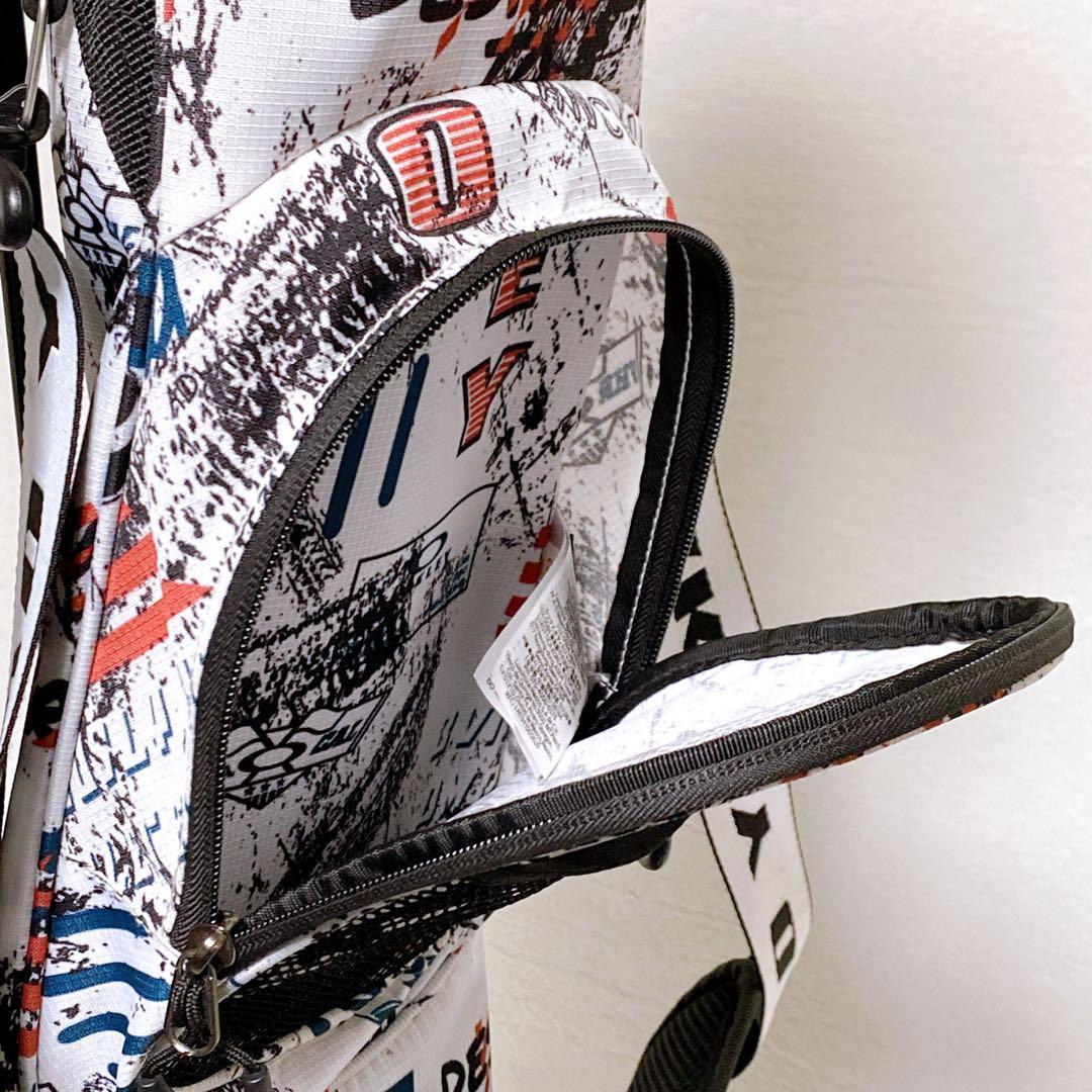 希少　オークリー　スタンド式クラブケース　総柄　白　セルフスタンドクラブケース