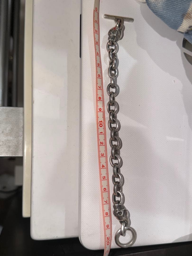 スカルブレスレット　全長約21cm