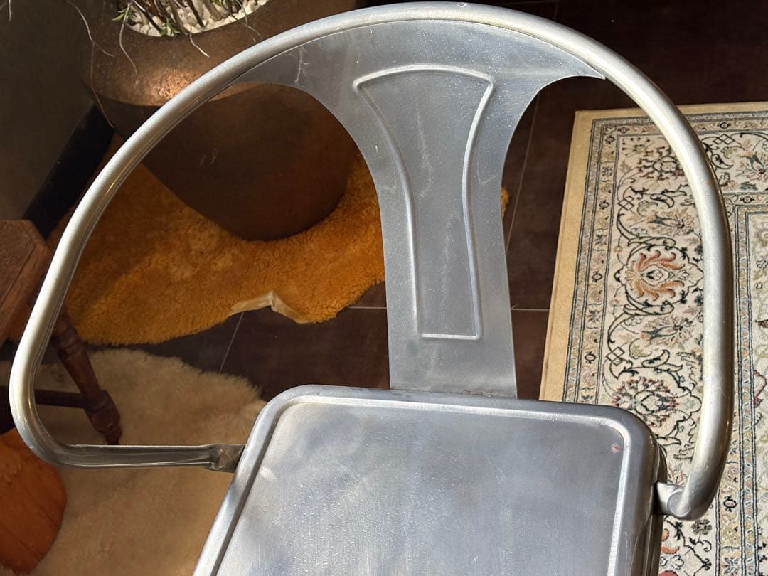 アメリカン　ブリキ調　カウンターチェア　バーカウンター　バーチェア　４脚　nZ