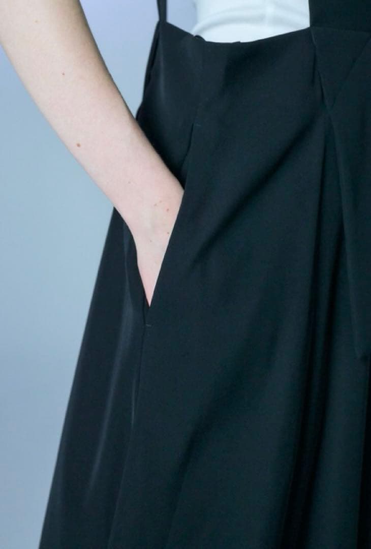 ENFOLD エンフォルド STRAP JUMPER-SKIRT ブラック 36