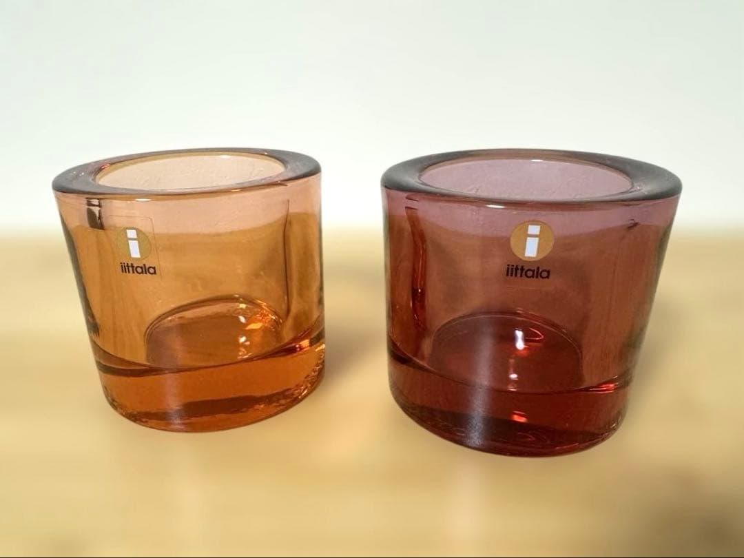 ブ*キ様  kivi キャンドルホルダー 2個　透明度の高い　赤