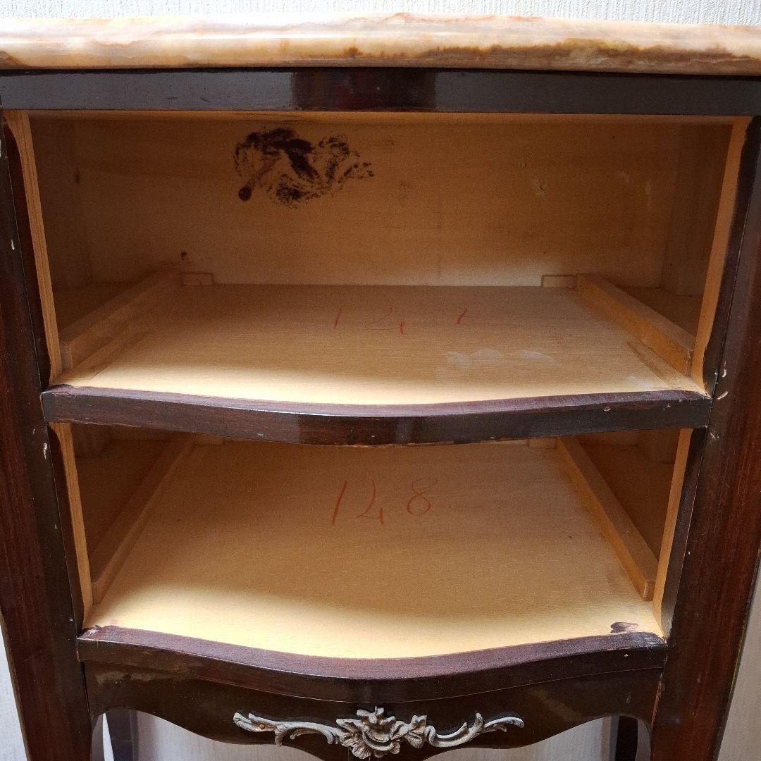 アンティーク※MarioColciagoサイドテーブル 手描き絵画付きイタリア製