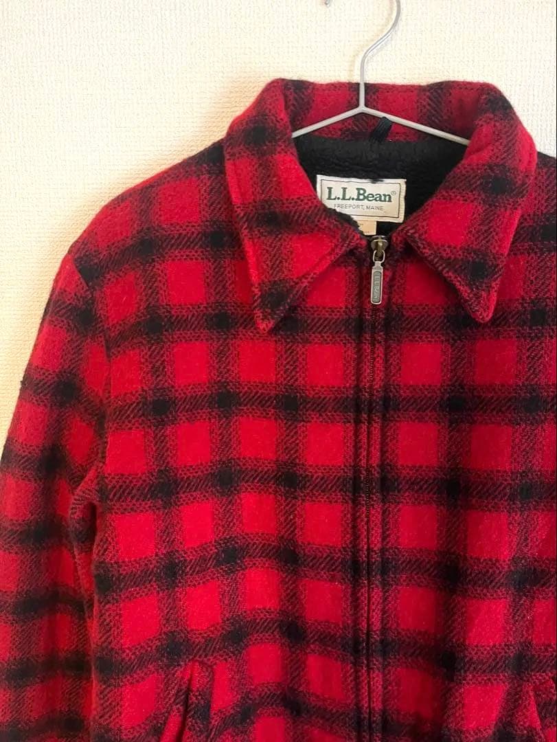L.L.Bean USA製 オンブレ チェックジャケット ウール エルエルビーン