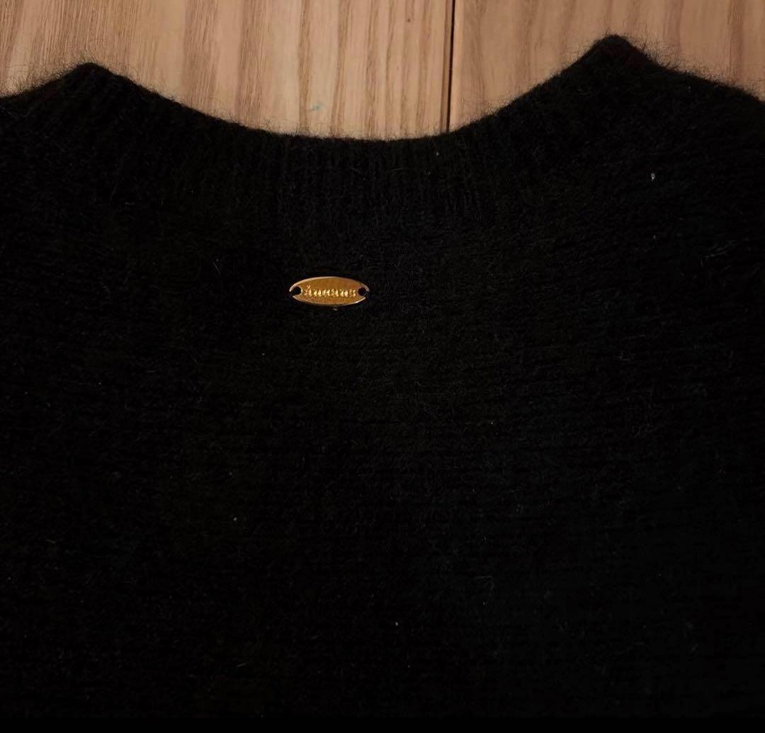 anuans ペプラムショートニットトップス