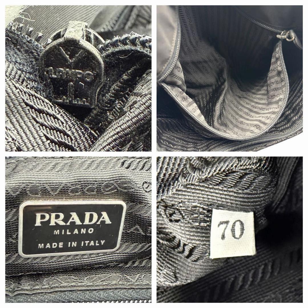 PRADA 三角ロゴ A4収納 トートバッグ ナイロン ブラック プラダ