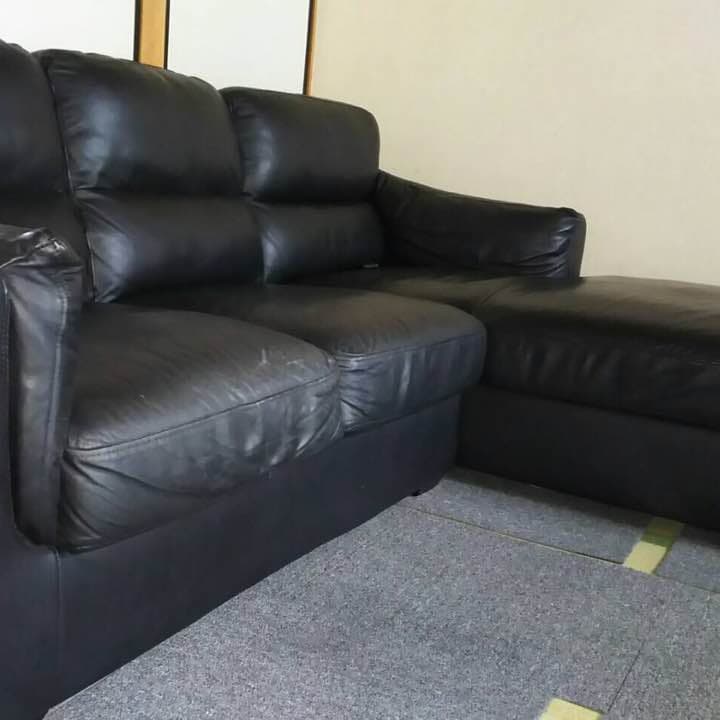 本皮L型ソファー☆。.:＊・゜