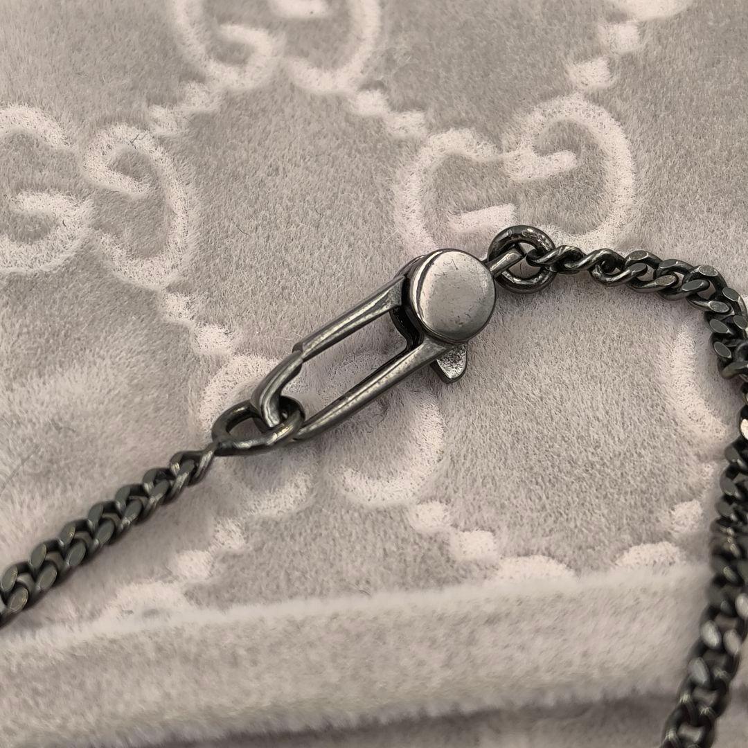 極美品✨GUCCI ディアマンテ シルバー925 プレート ネックレス グッチ