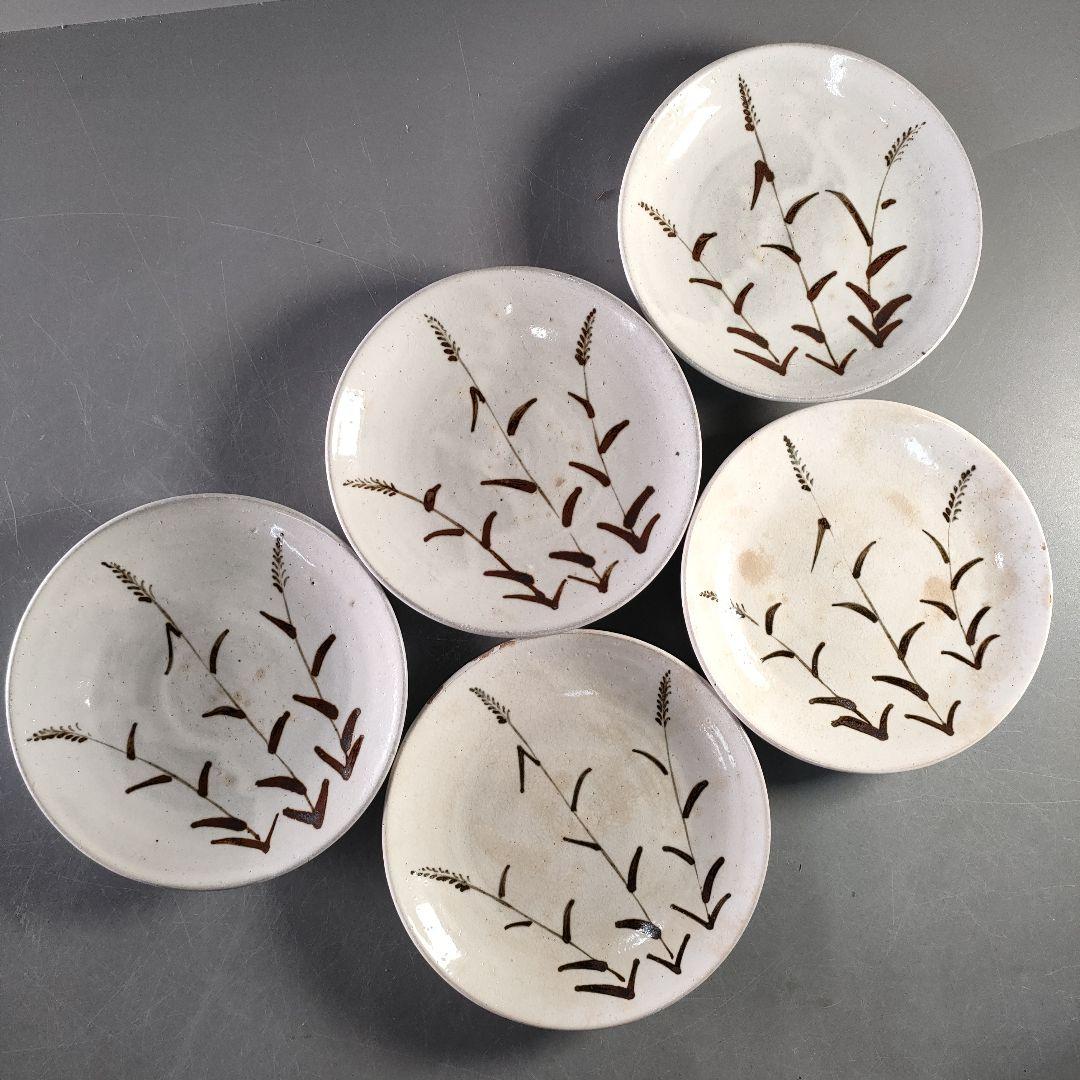 A1313-1/虎渓山 水月窯/花唐草文銘々皿10客/飾皿/菓子皿/懐石道具/
