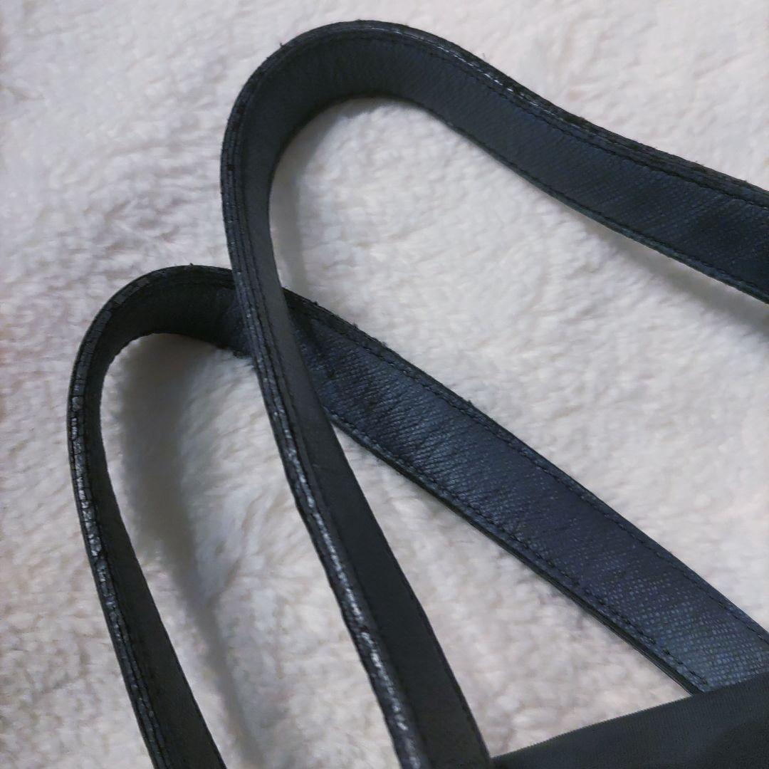 PRADA プラダ ナイロン レザーネイビー ミニボストン ハンドバッグ