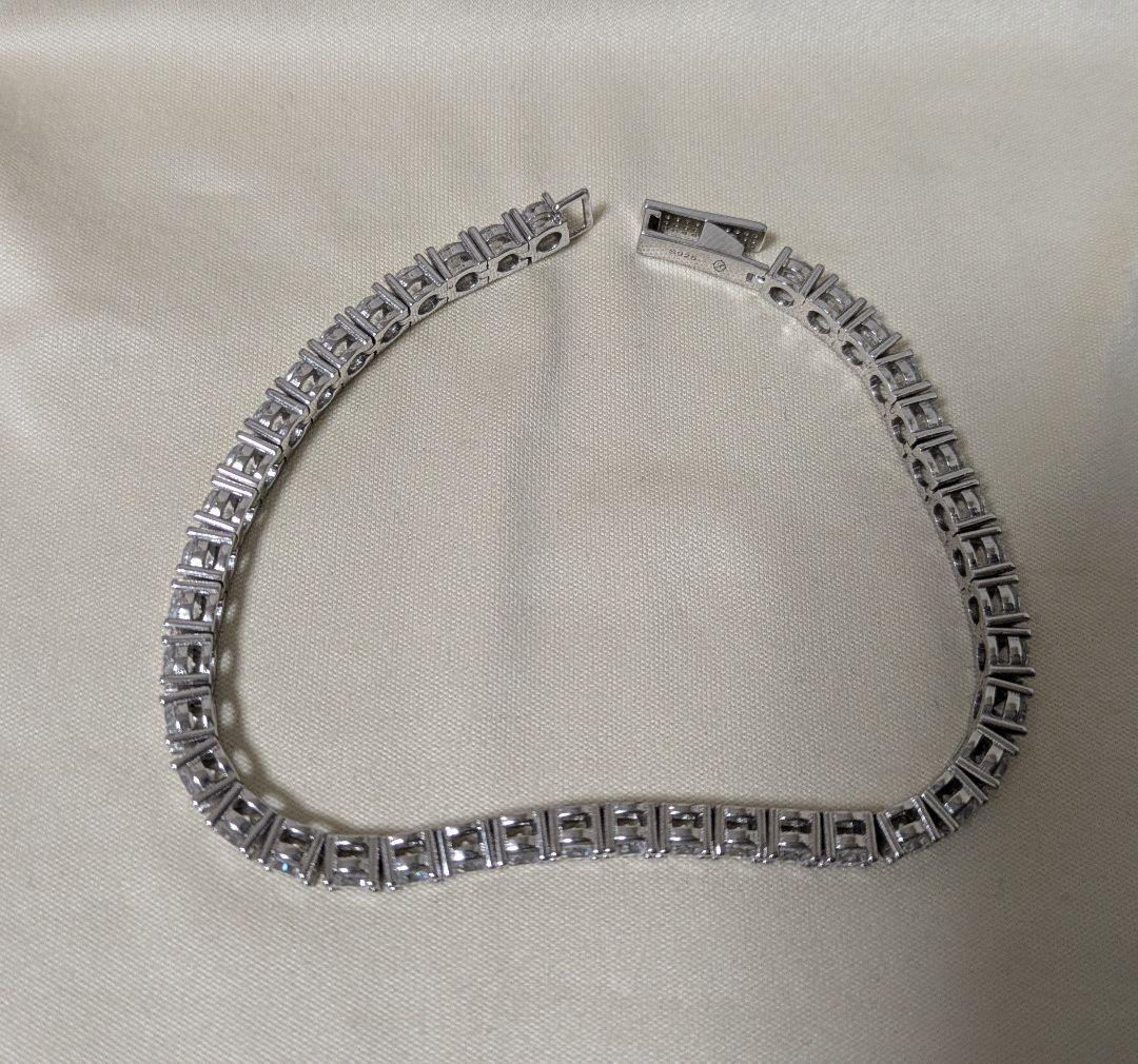 アヴァランチ　シルバー925　ジルコニア付きテニスブレスレット　20cm