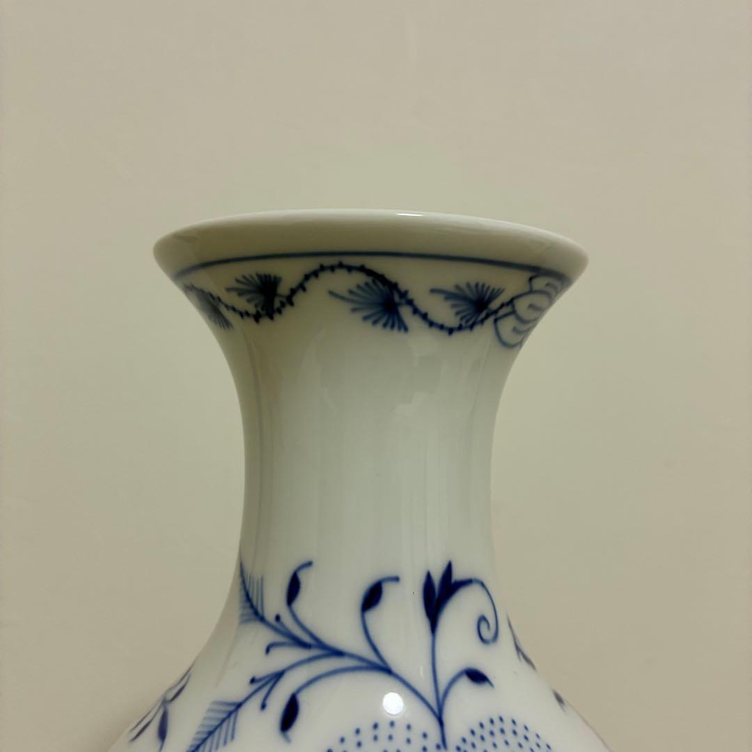 マイセン　ブルーオニオン　フラワーベース　花瓶