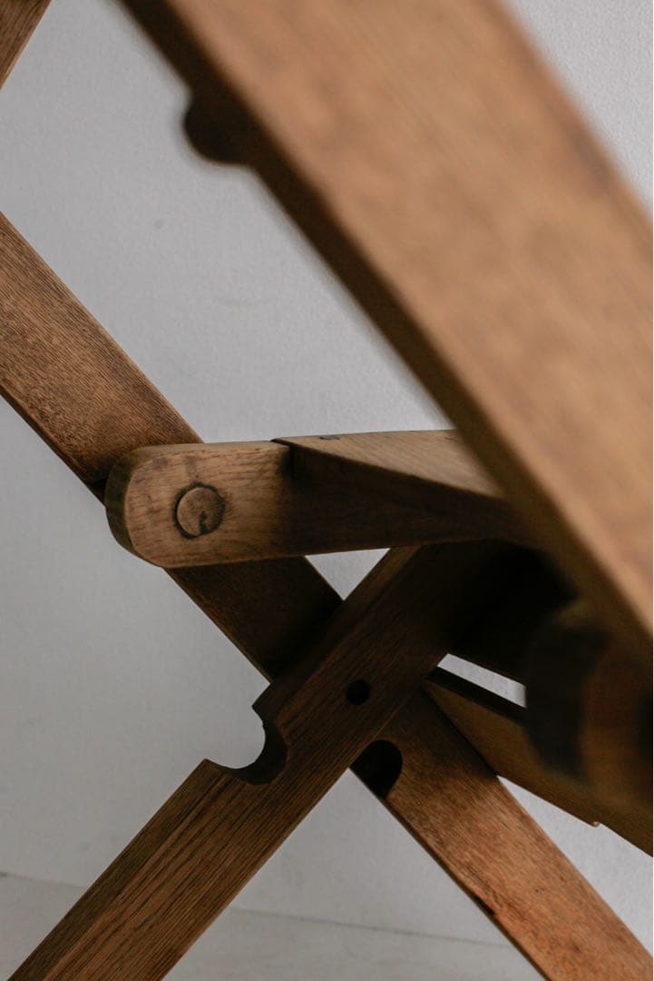 開閉式 飾り棚　展示台　透かし彫り　欅　無垢材　古家具　古道具　無垢インリア