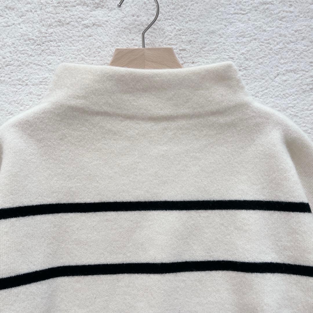 ビアズリー スムースボトルネックニット ウール プルオーバー