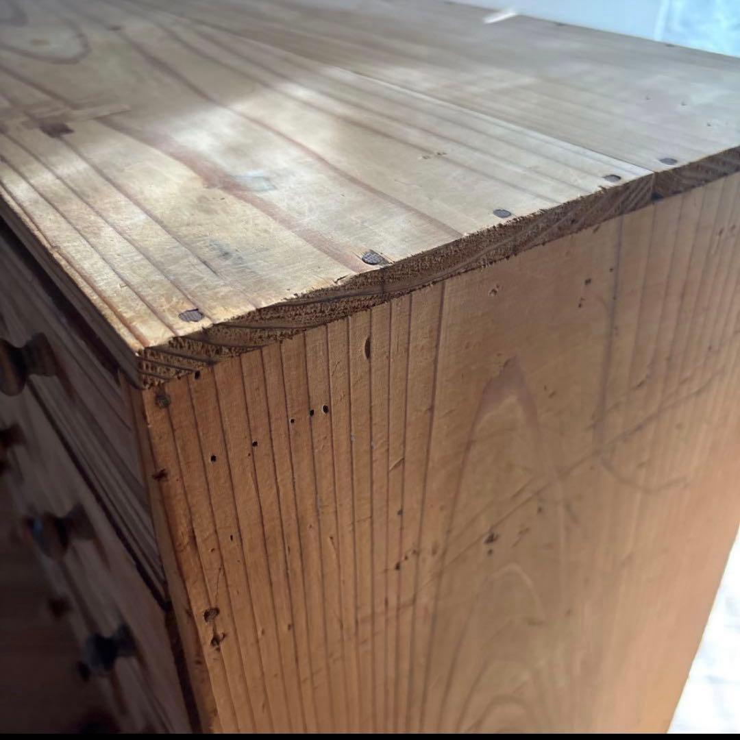 アンティーク　チェスト　整理木箱　引き出し　古家具　木製　マス目　小引き出し