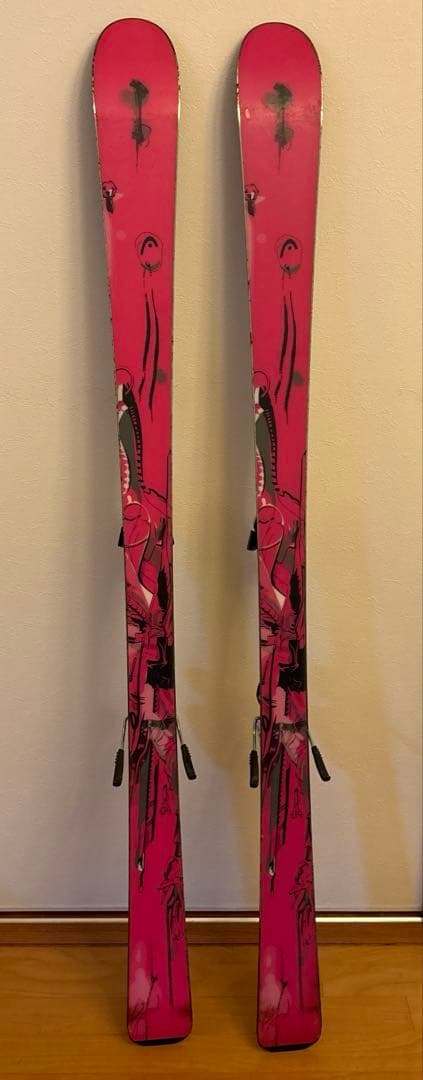 HEADスキー板 黒白ダイヤモンドパターン ※ストック付き