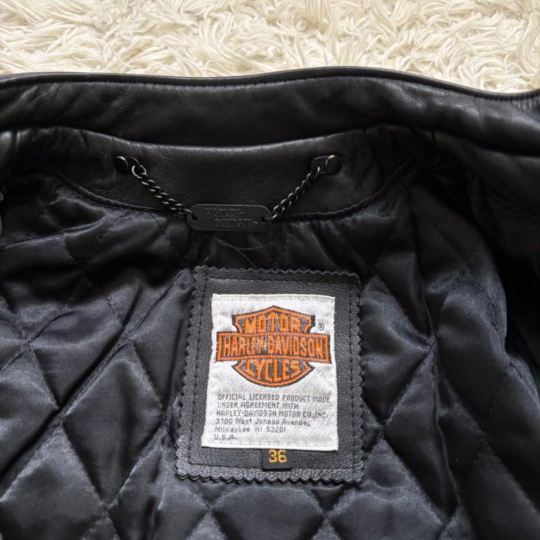 希少 HARLEY DAVIDSON シングルライダース レザージャケット36