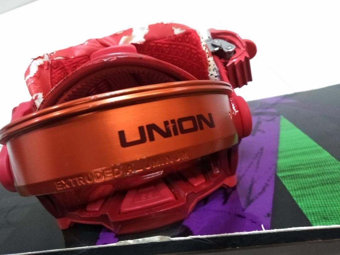 ローム ポスターマニア 155cm + ユニオン M/Lサイズ スノーボード ◇