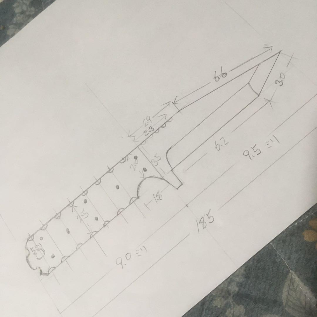 戦闘者∴ 様　確認用　custom order　トレーニングナイフ刃無し