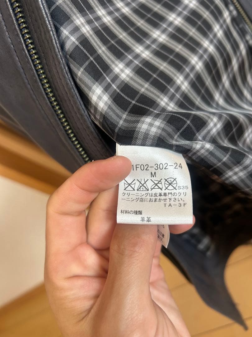 バーバリーブラックレーベル　 レザー シングルライダース　m 高級　ジャケット