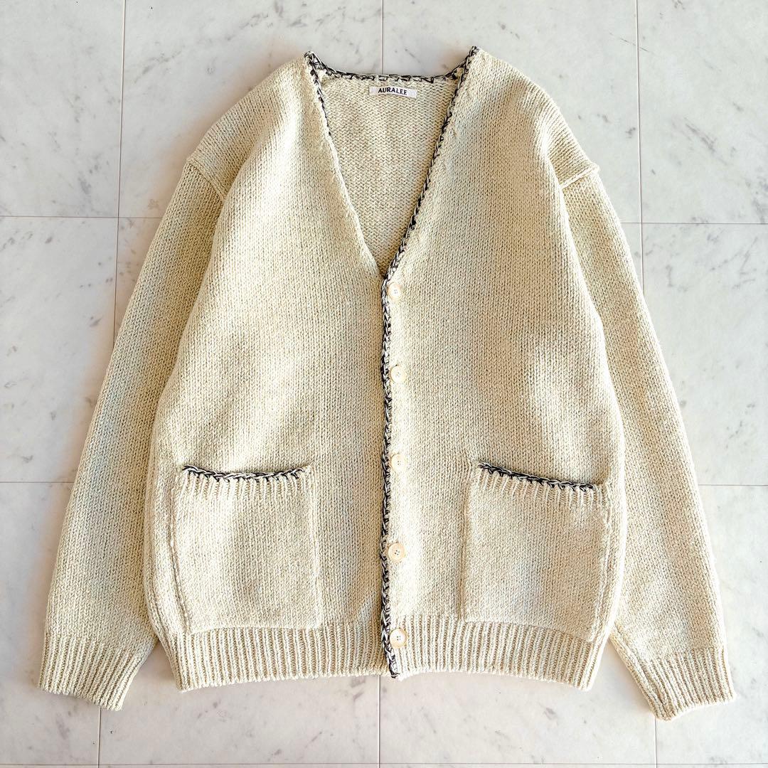 Silk Wool Camel Mix Knit Cardigan サイズ4