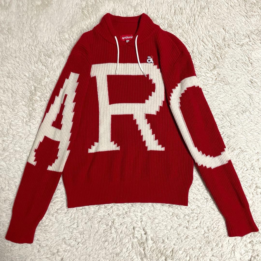 【美品】アルチビオ archivio 長袖ニット　赤　レディースサイズ38（Ｍ）