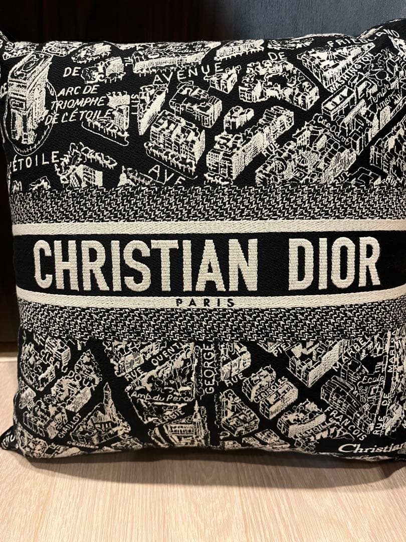 【超美品】Christian Dior パリ地図クッション(箱付き)