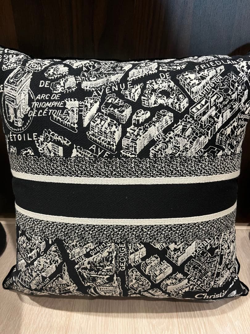 【超美品】Christian Dior パリ地図クッション(箱付き)