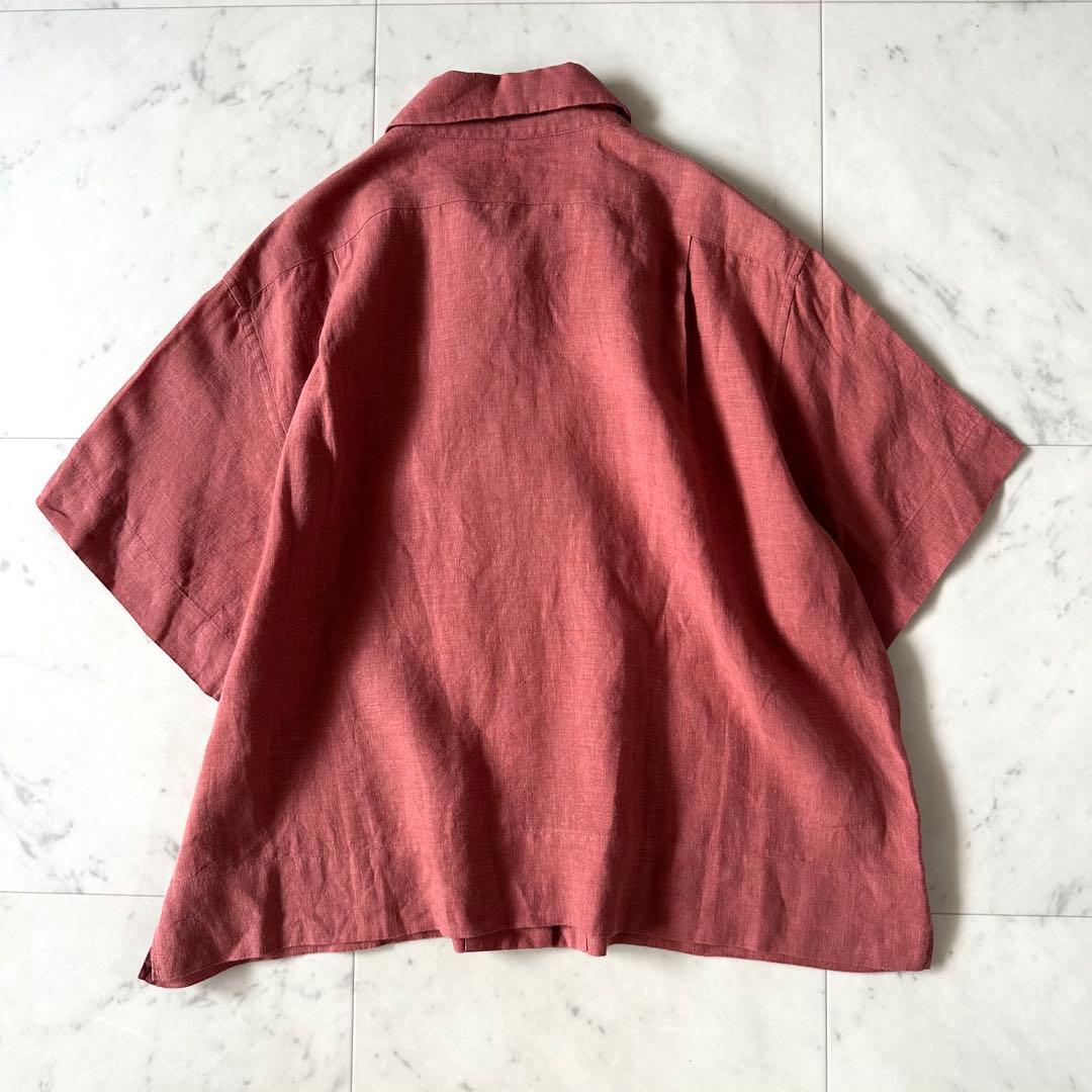 美品♪マーガレットハウエル SOFTLINEN リネン ボウタイブラウス 麻