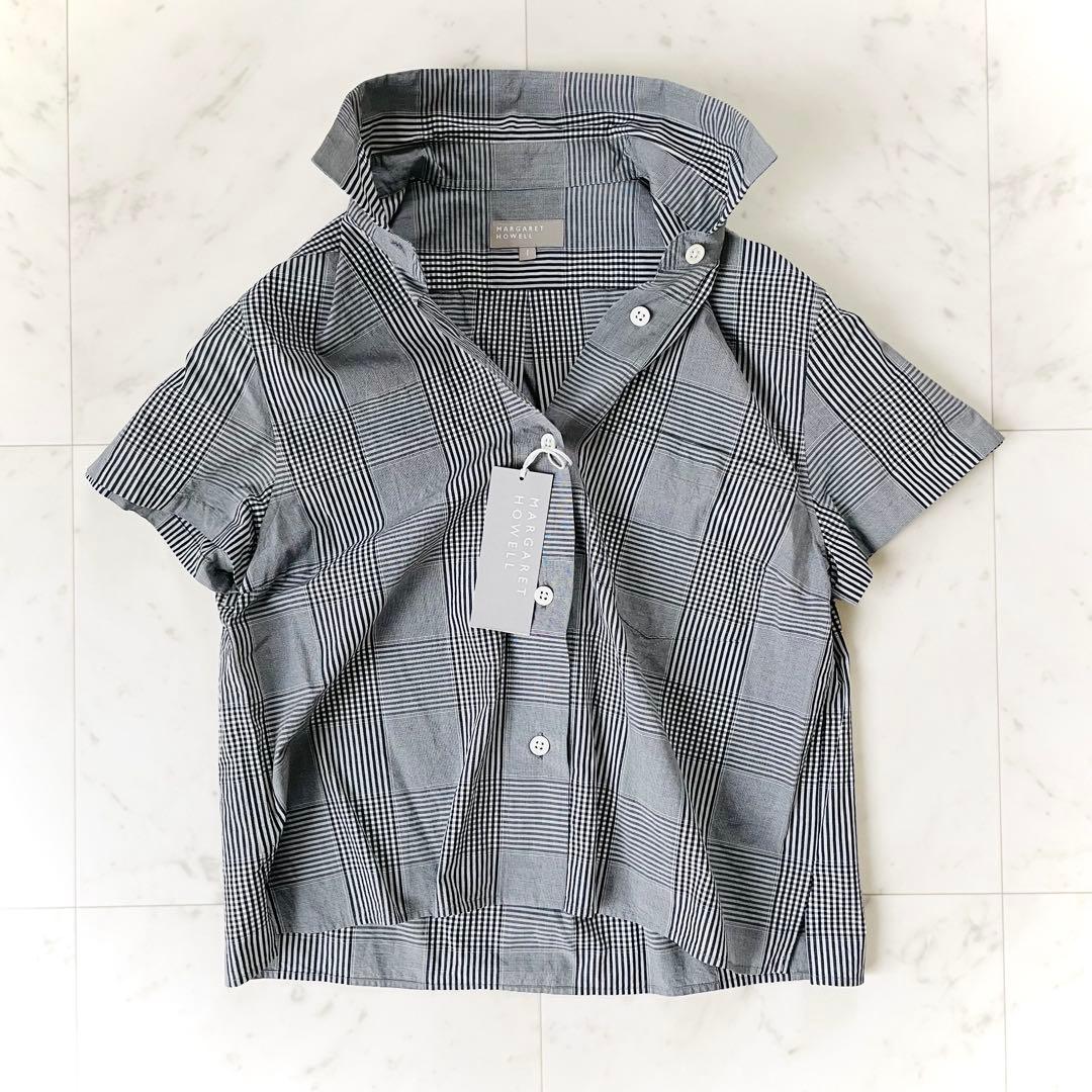タグ付未使用品✨マーガレットハウエル 半袖シャツ チェック