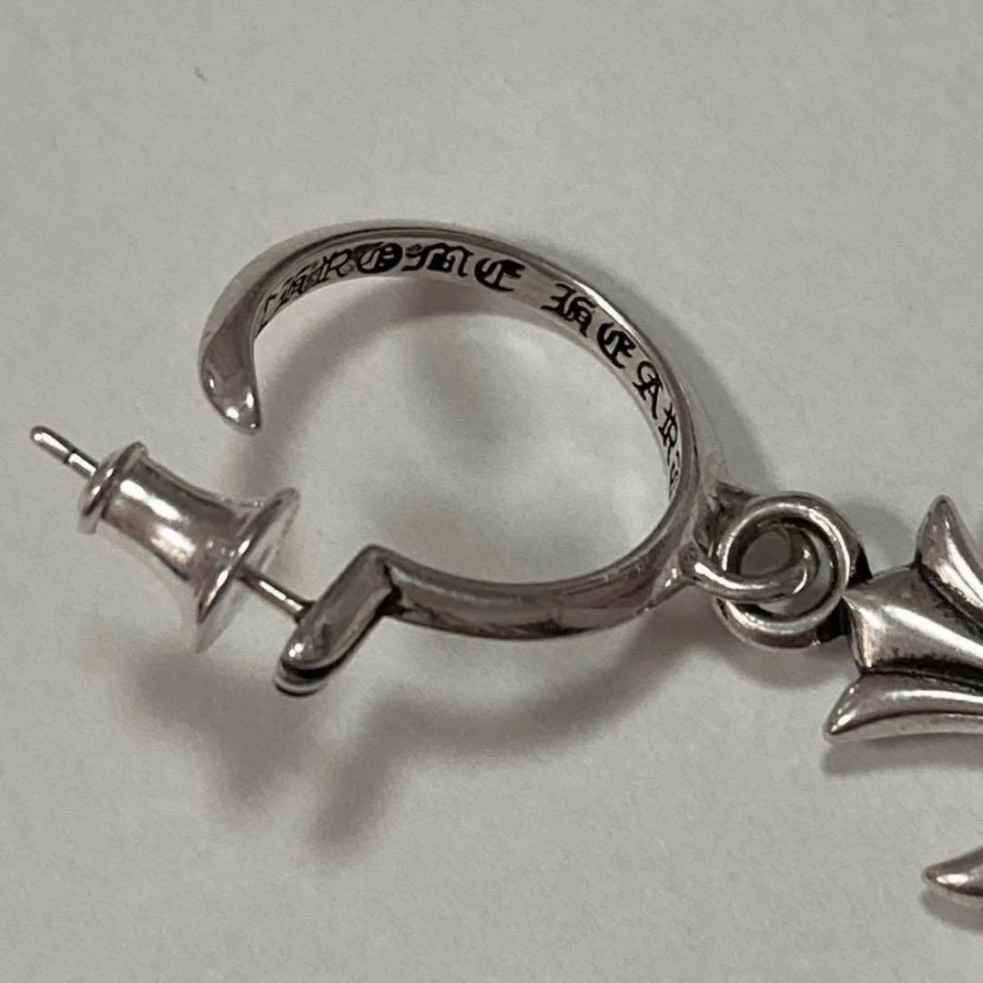 タイニー CH クロス フープピアス シルバー925　（ノーブランド）