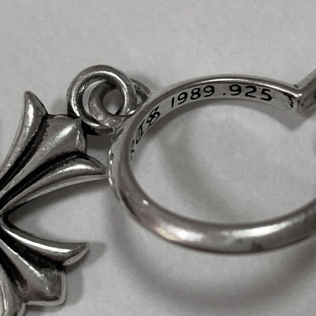 タイニー CH クロス フープピアス シルバー925　（ノーブランド）