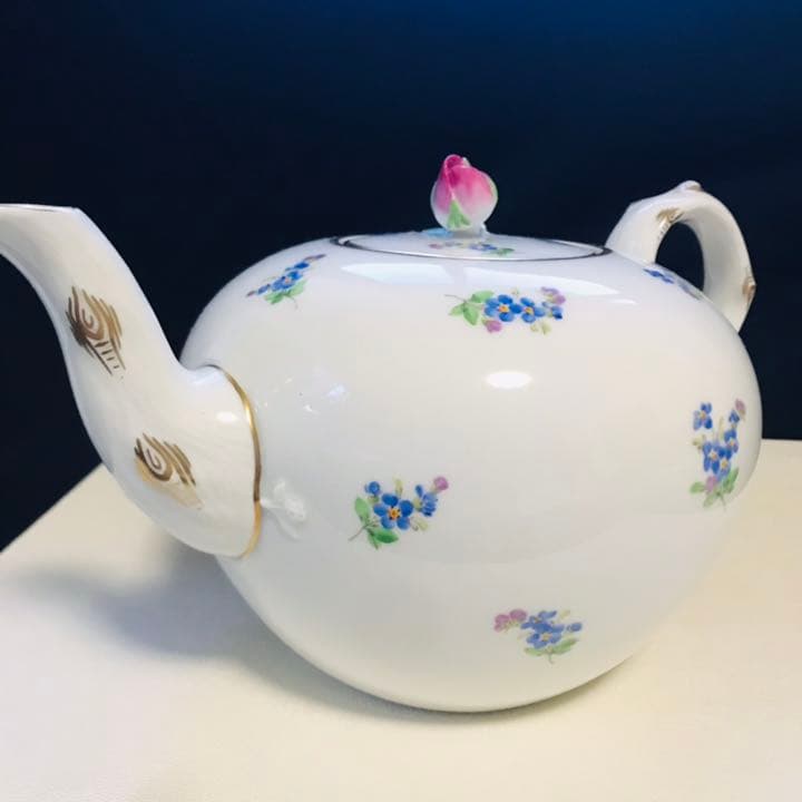 マイセン　忘れな草　小花散らし　ポットセット