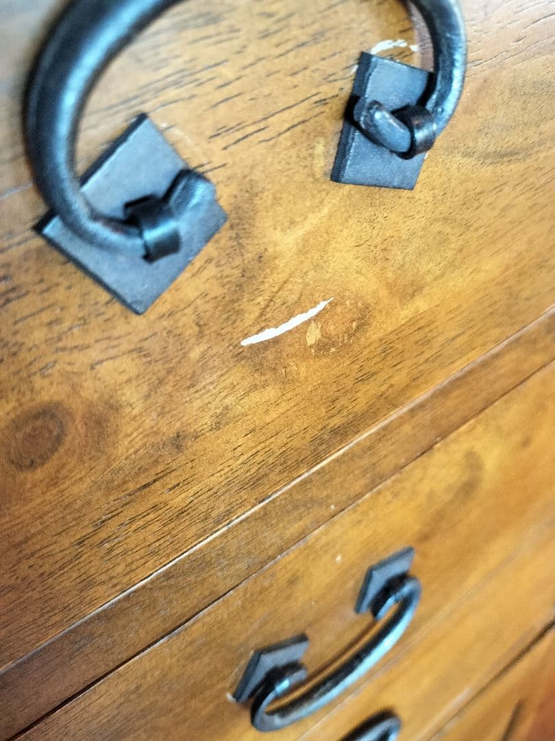 無垢材チェスト　アジアン　ヴィンテージ　7段引き出し