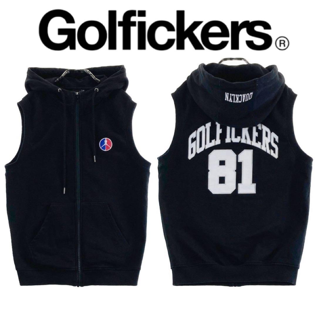 ゴルフィッカーズ golfickers ベスト フード付き スウェット ゴルフ