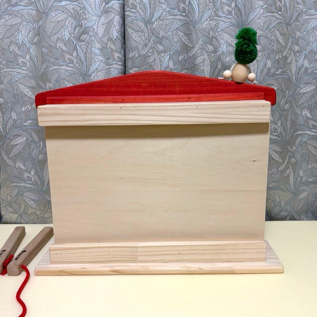 紙芝居　舞台　拍子木　木製人形付属　未使用品　美品