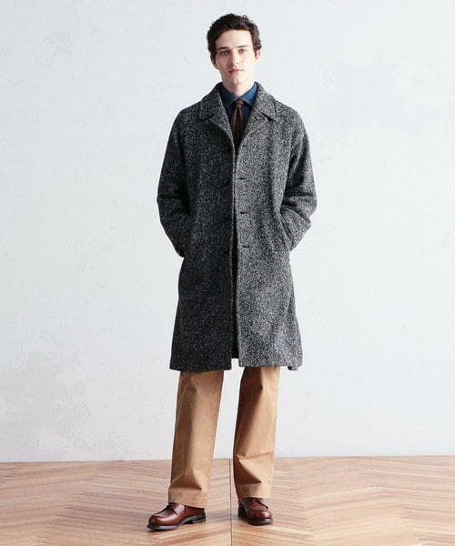 定価約10万円 TOMORROWLAND ウールツイード ロングコート S