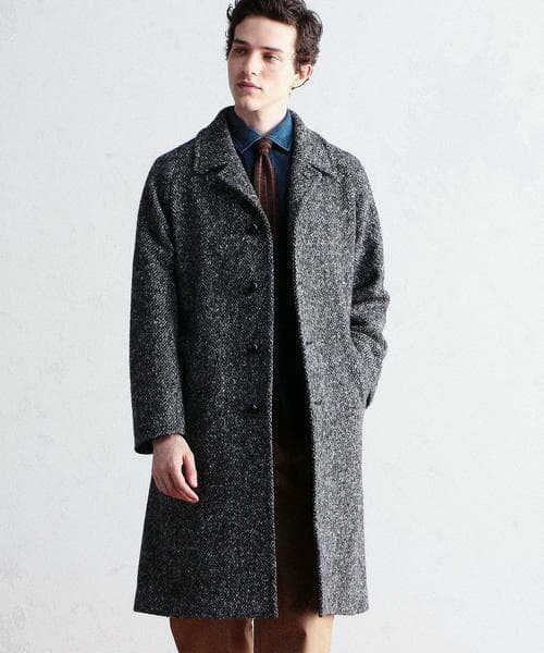 定価約10万円 TOMORROWLAND ウールツイード ロングコート S