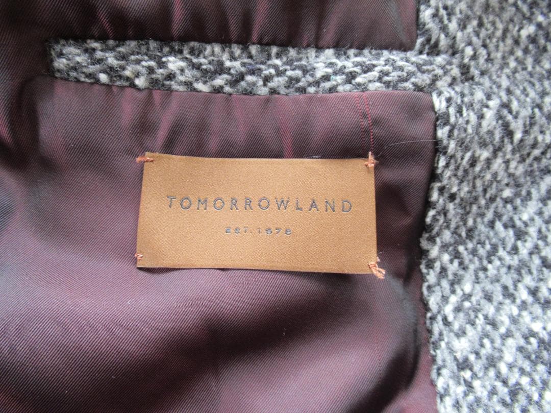 定価約10万円 TOMORROWLAND ウールツイード ロングコート S