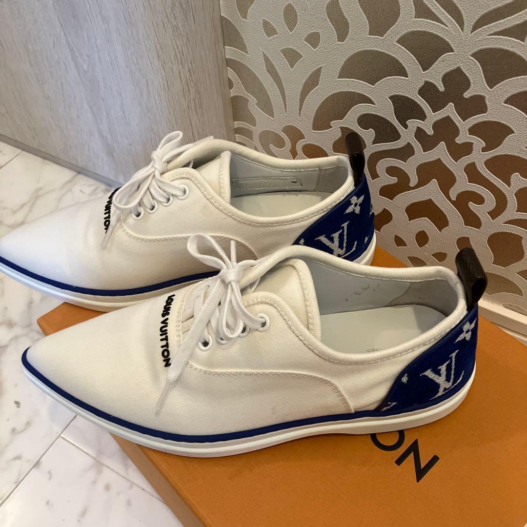 美品❣️ルイヴィトンスニーカー❣️22年製 ホワイトレディース37.5❣️モノグラム