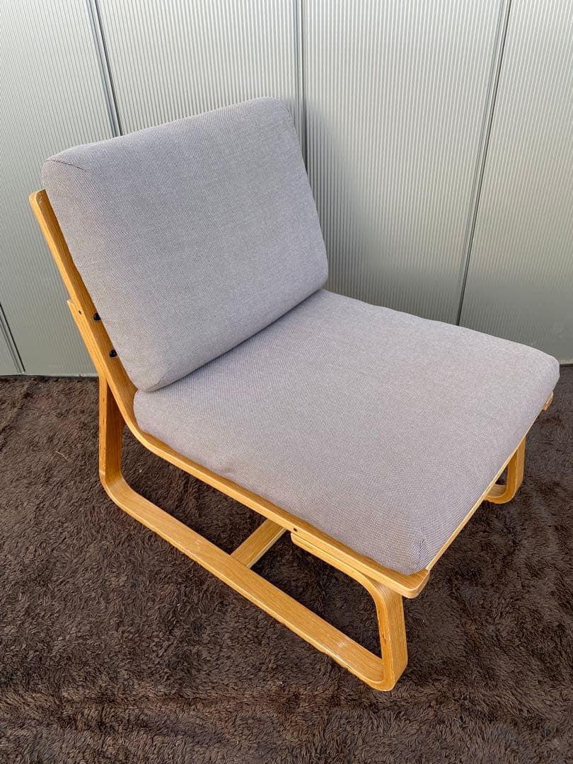無印良品　リビングでもダイニングでもつかえるソファチェア・オーク材