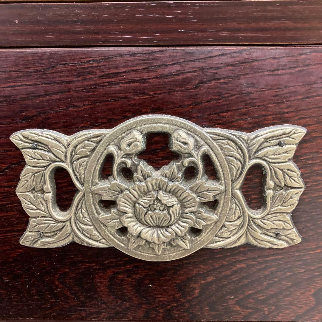 民芸調　4段チェスト　箪笥　タンス　ミドルチェスト　古民家　時代風