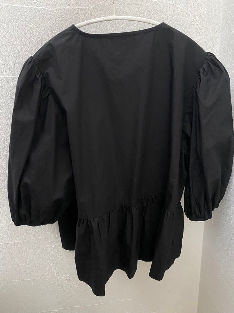 GANNI ブラウス Cotton Poplin Peplum Blouse