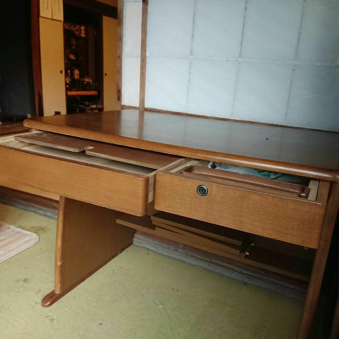 【①】学習机 光製作所　SDW556D 甲板天然木　ウレタン樹脂塗装