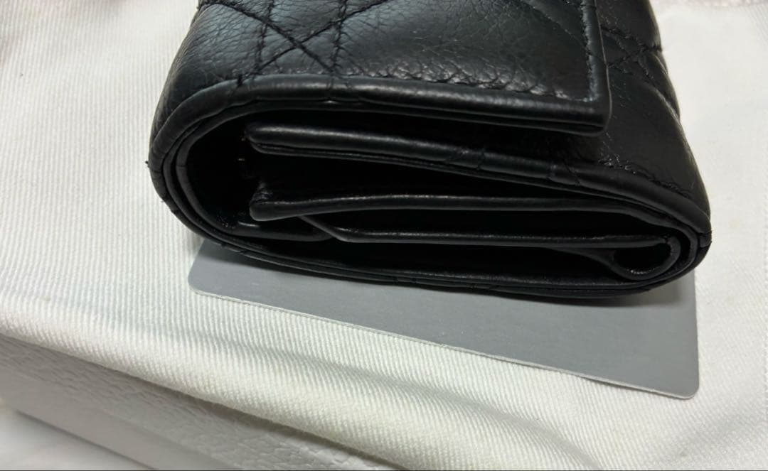 Dior Hibiscus ウォレット カロ ブラック 三つ折り財布