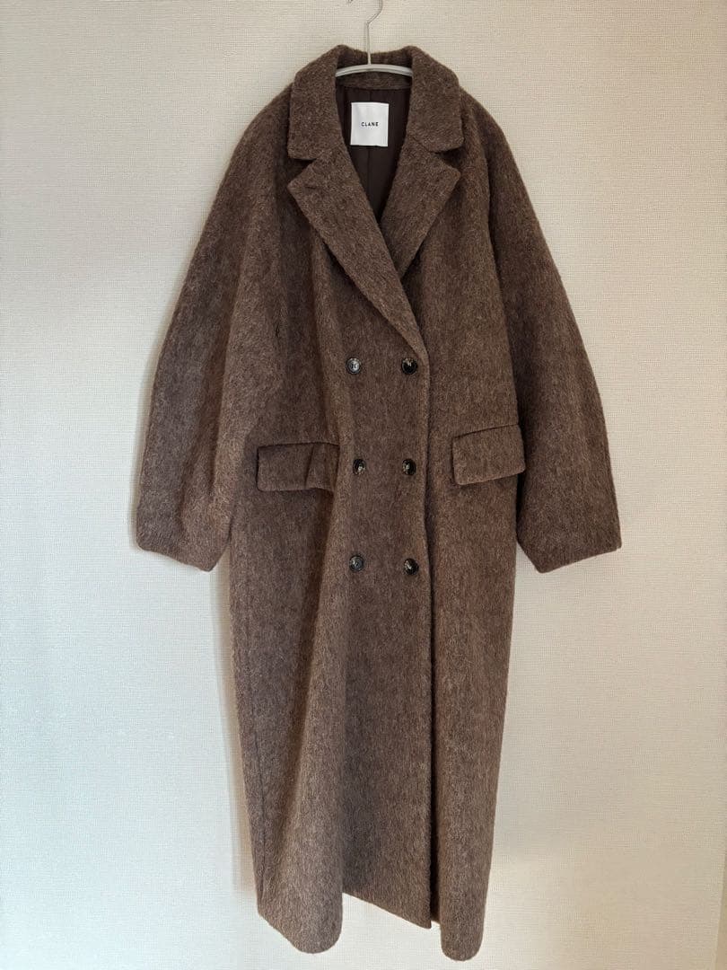 CLANE クラネDOUBLE WOOL LONG COAT ブラウン